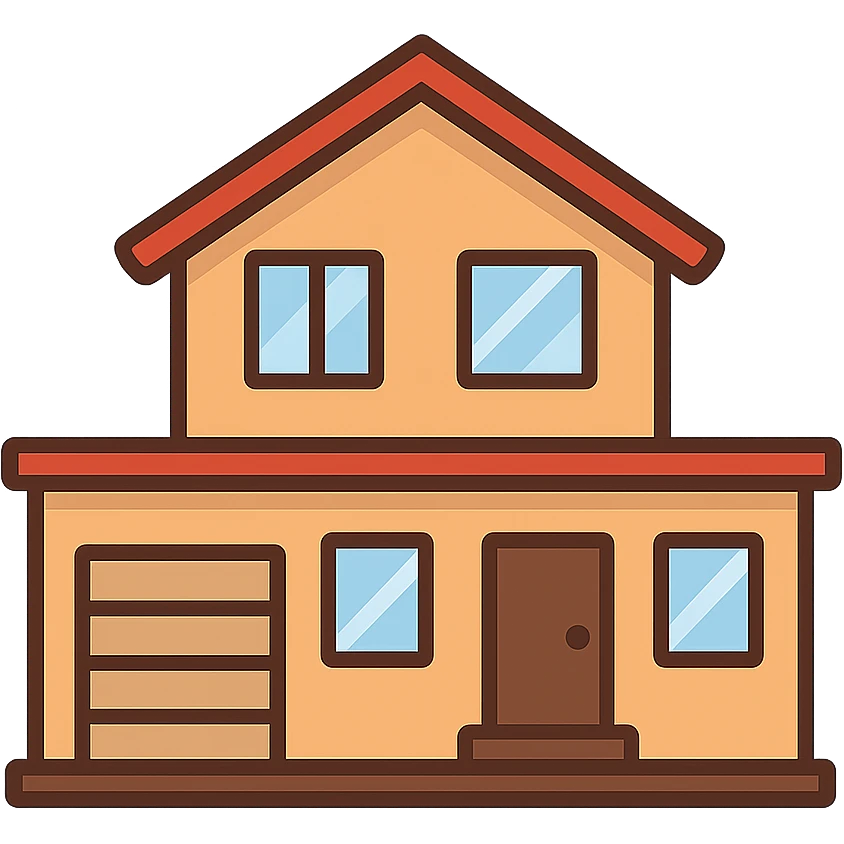 Flat design style house emoji