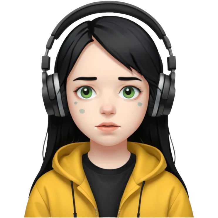 billie eilish wearing headphones emoji