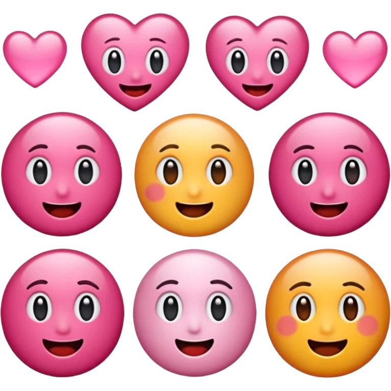 Emoji de colorrs rosados emoji
