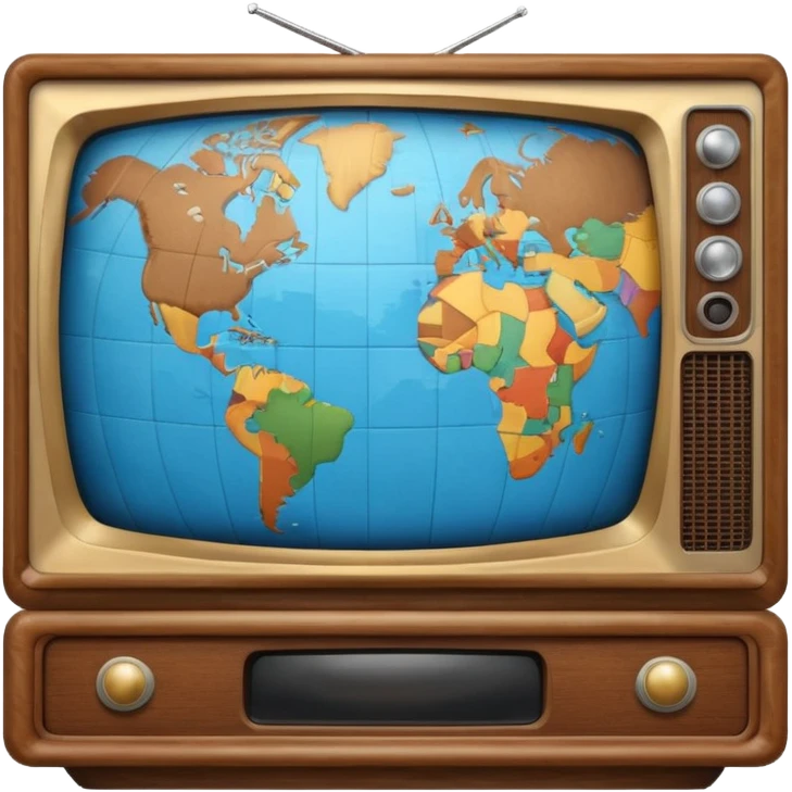 Tv with an globe  emoji