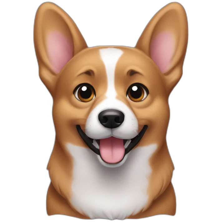 Black corgi smell emoji
