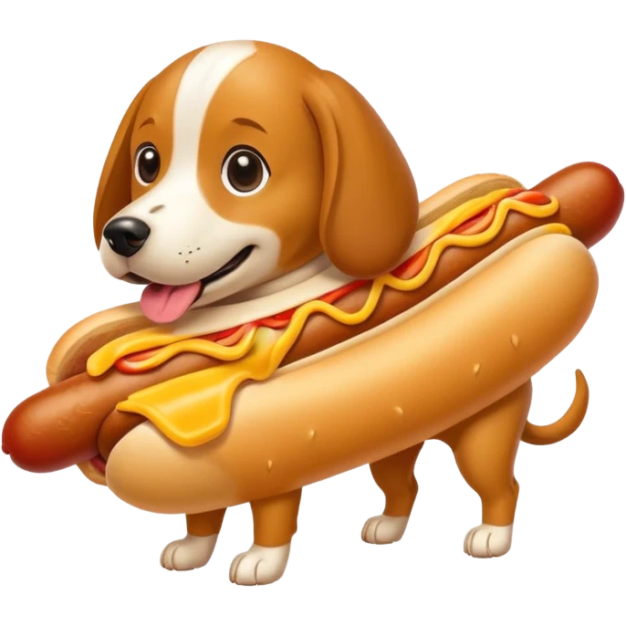 Dog im hotdog brot emoji