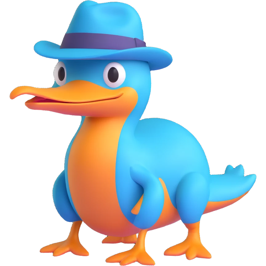 Perry the Platypus with fedora hat emoji