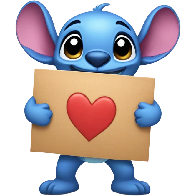 Stitch saying i love u emoji