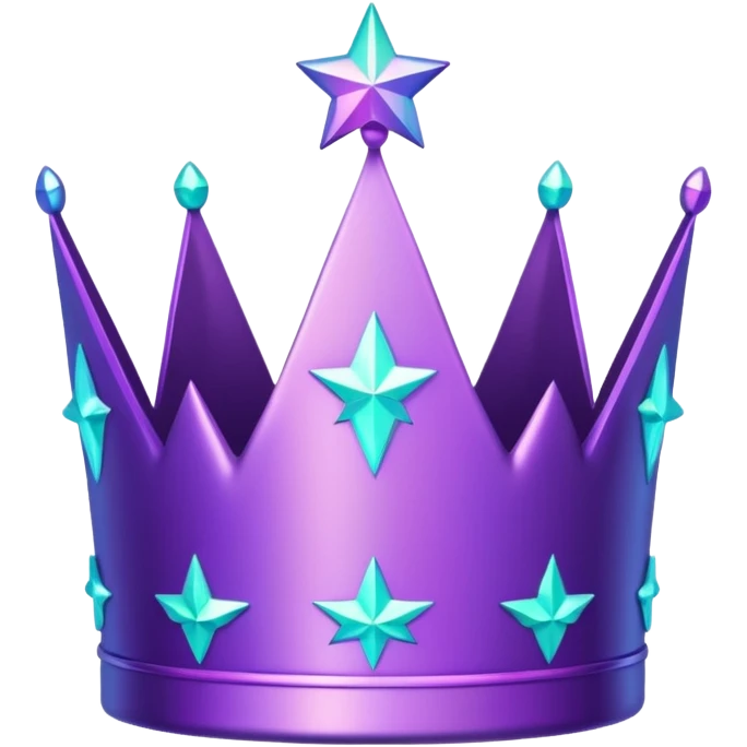 glitter Feeling purple cian crown shine star emoji