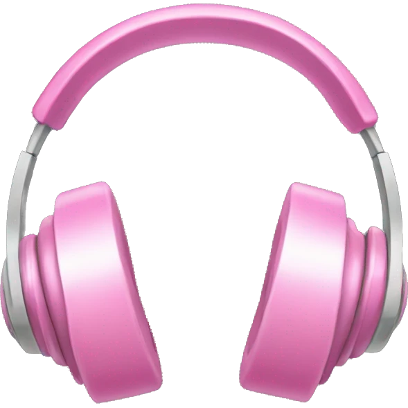 headphones with pink bows emoji