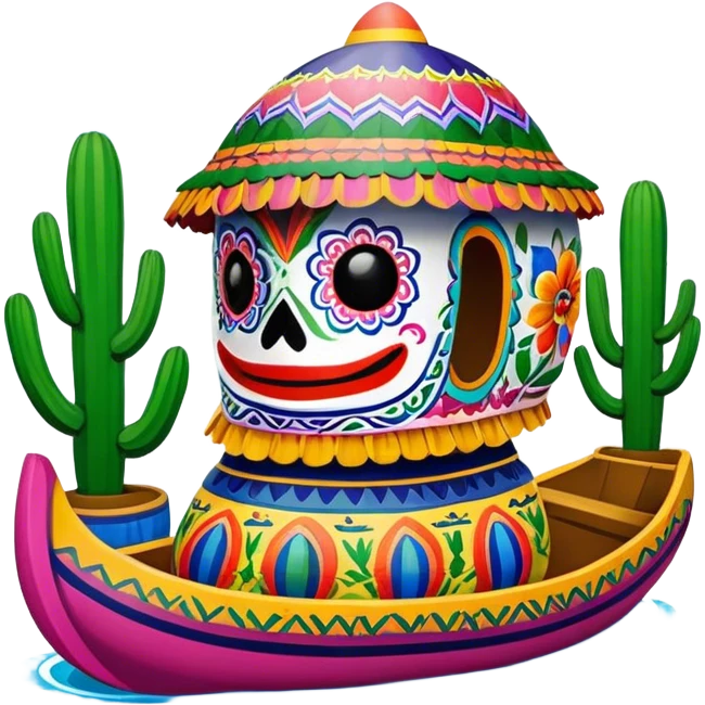trajinera mexicana de xochimilco emoji