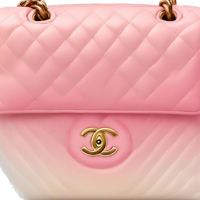 Pastel pink gradient hue Chanel bag emoji