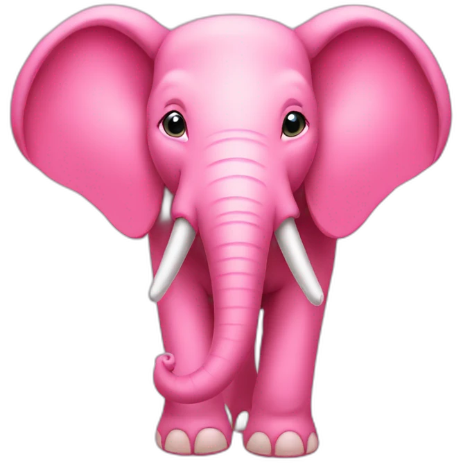 A pink elephant emoji