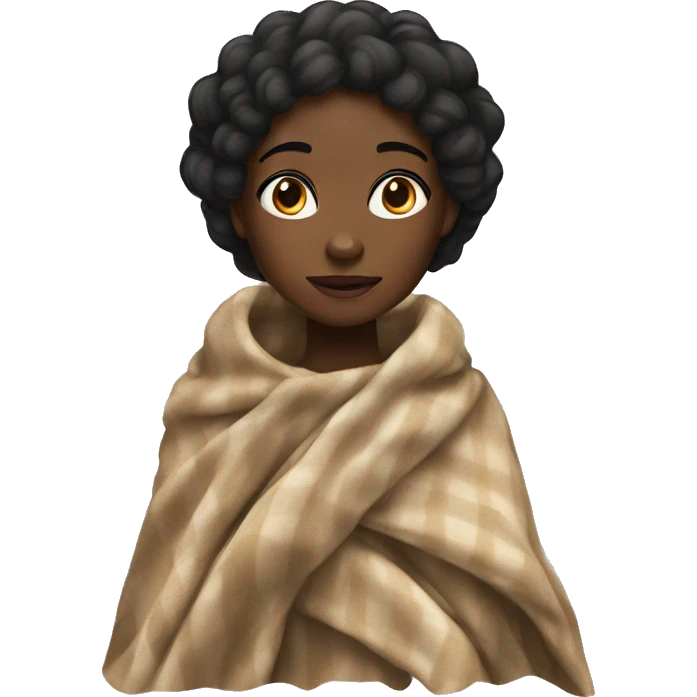 Black Girl with blanket emoji