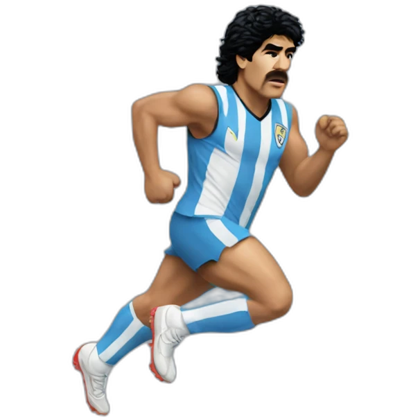 Maradona running 86 emoji