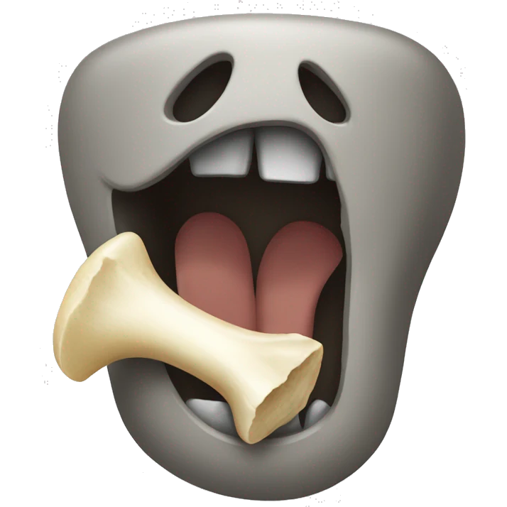 biting a bone  emoji