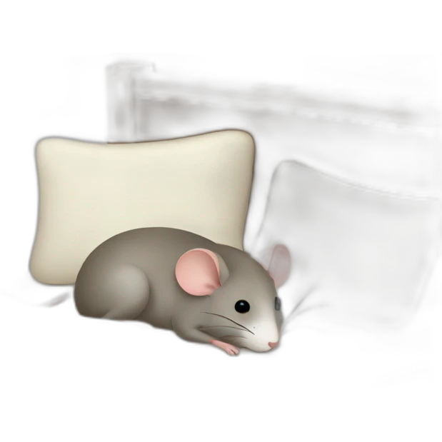 Mice sleeping in bed emoji