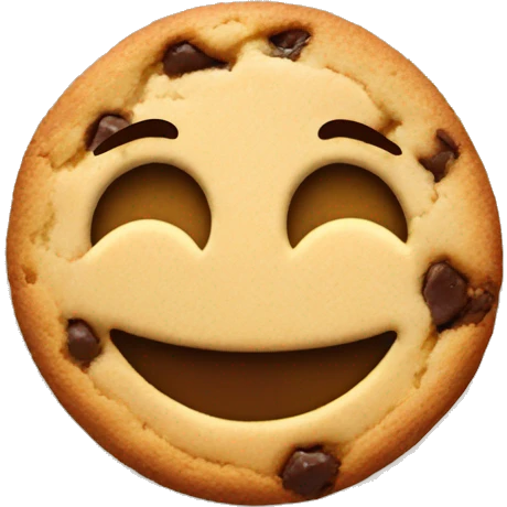 smiling face in cookie  emoji