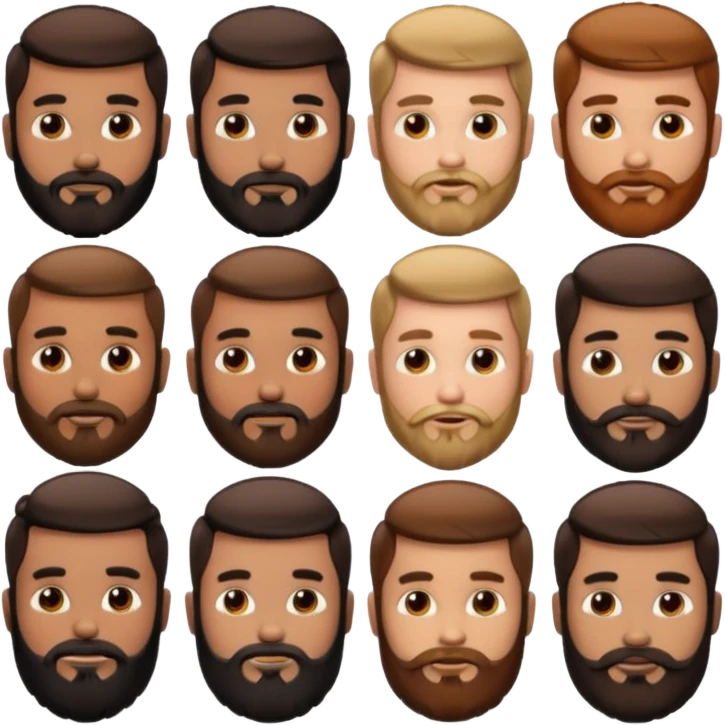 different beard emoji