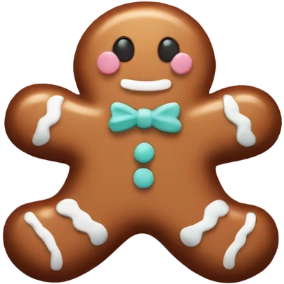 Pastel gingerbread man emoji