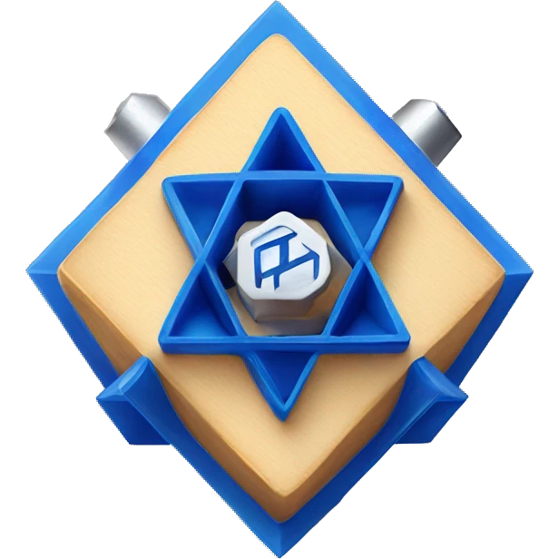 Jewish dreidel a four-sided spinning top, played during the Jewish holiday of Hanukkah emoji