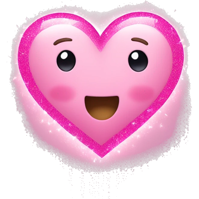 Pink Heart with sparkles  emoji