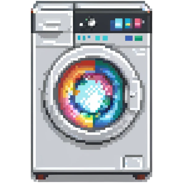 washing machine with spinning cycle emoji