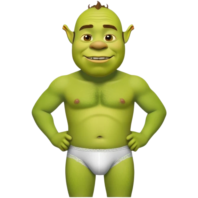 Шрэк в трусах emoji