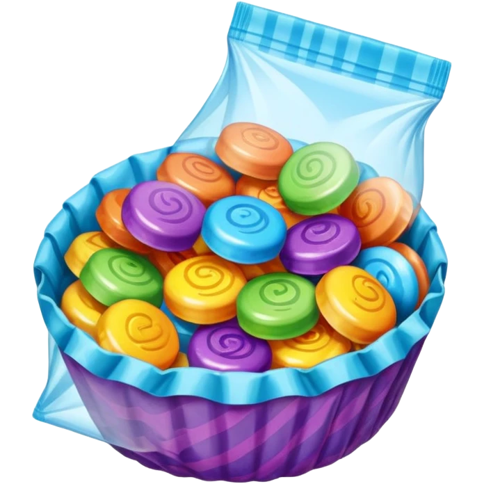 candy in a colorful wrapper emoji