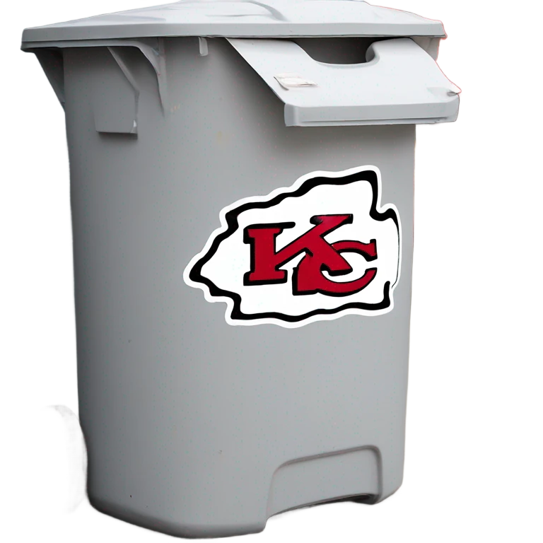kansas city chiefs logo in the trash  emoji
