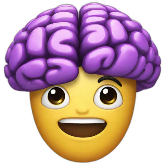cerebro feliz emoji