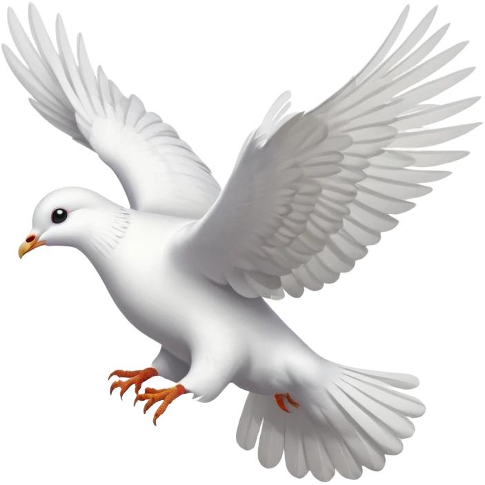 white pigeon flying emoji