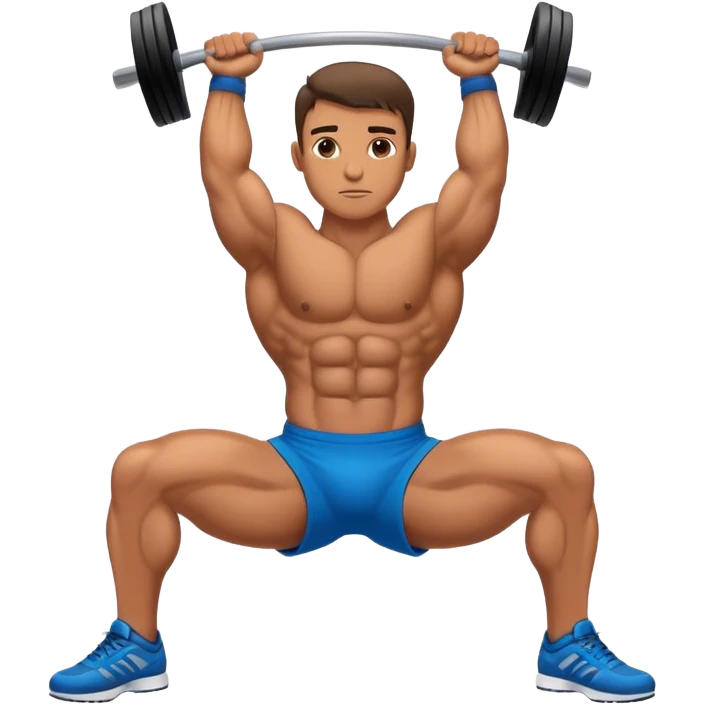bodybuilder laying down abs exercise emoji
