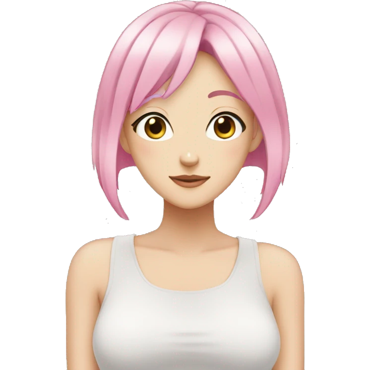 Zero Louise in Anime with a style, with pink hair emoji