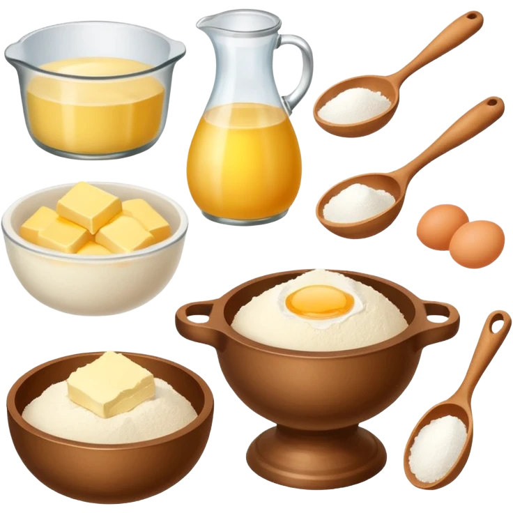 baking ingredients before preparation emoji