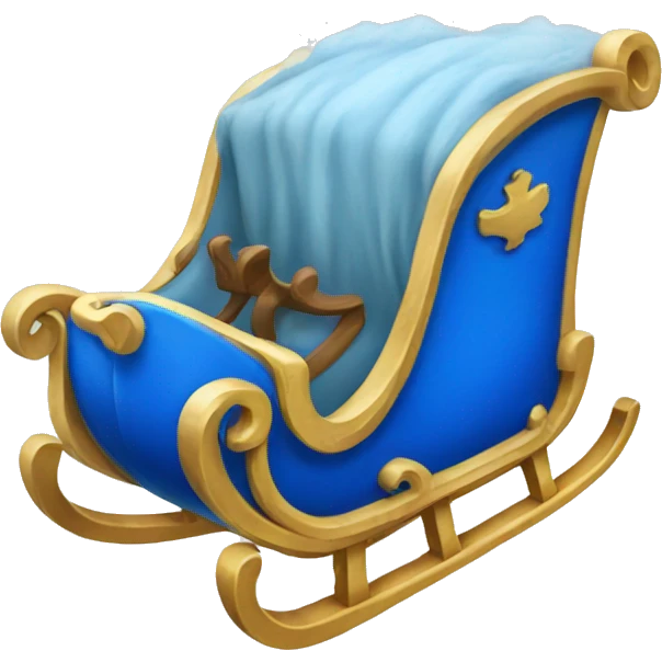Blue sleigh emoji