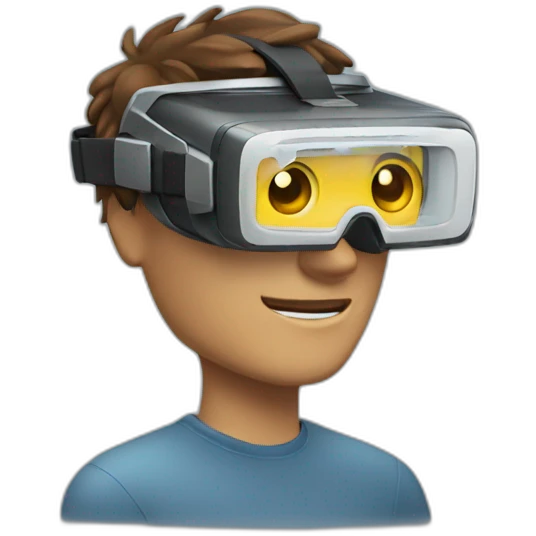 Man with vr glass emoji