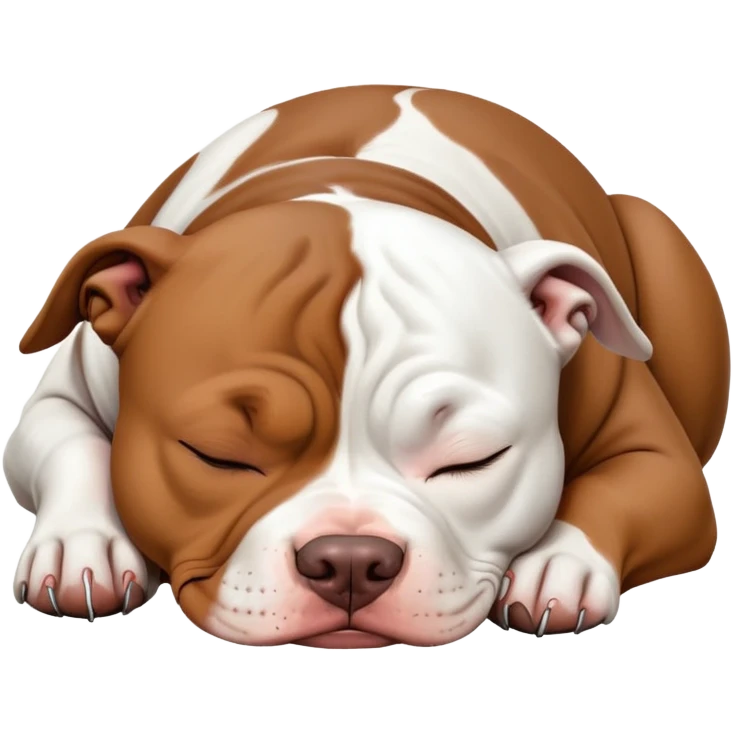 Mad pitbull sleeping emoji