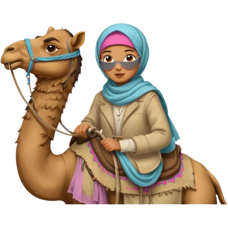 Desert Nomad Traveler with camel emoji