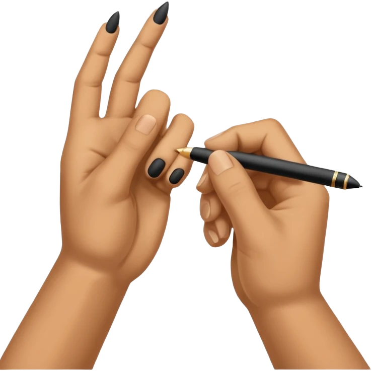 Ανοιγουν χερια και γραφει την λεξη συμβολισμος emoji