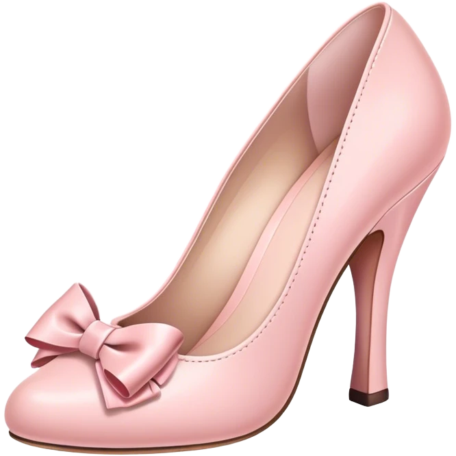 Heel with a bow light pink emoji
