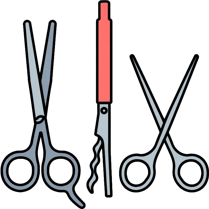 Surgery medical tools including scalpel, forceps, and surgical scissors emoji