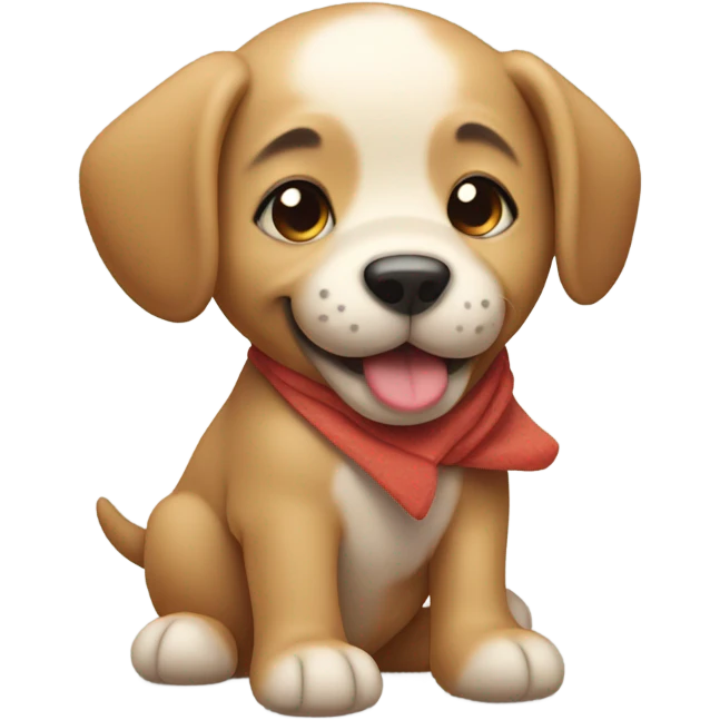 Puppy giving a hug emoji
