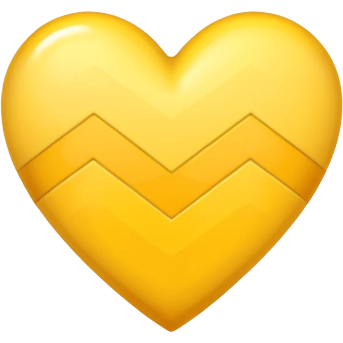 yellow heart with a chevron pattern emoji