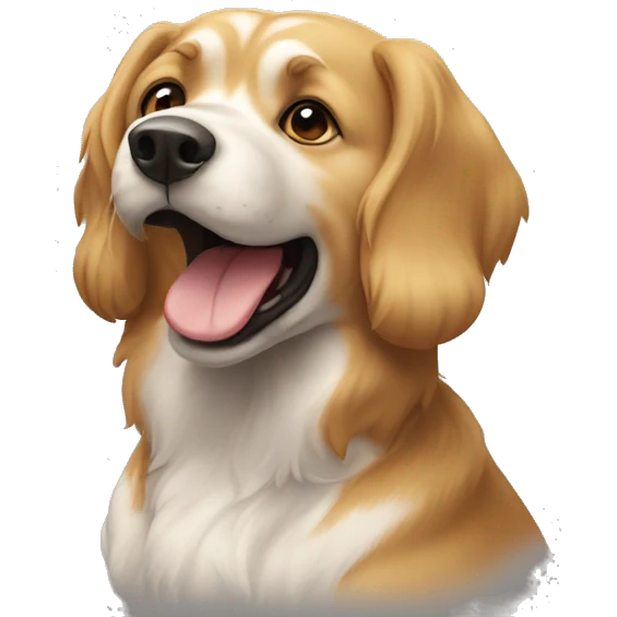 Chien faisant la fête emoji