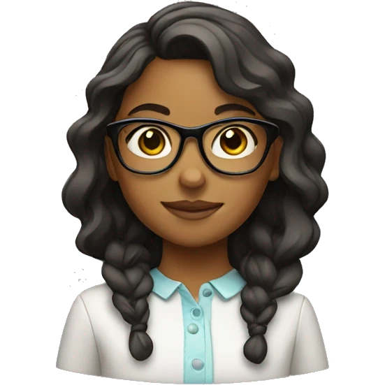 girl with glasses emoji