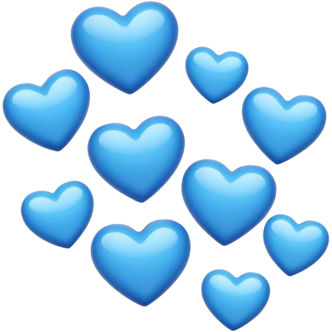 Blue Hearts  emoji