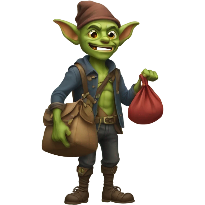 Goblin with lootbag emoji