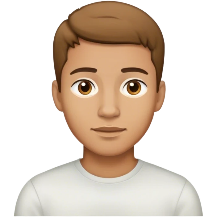light skin male with short light brown hair  emoji