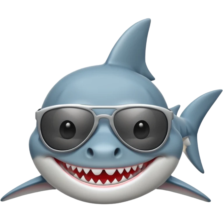 Shark with sunglasses  emoji