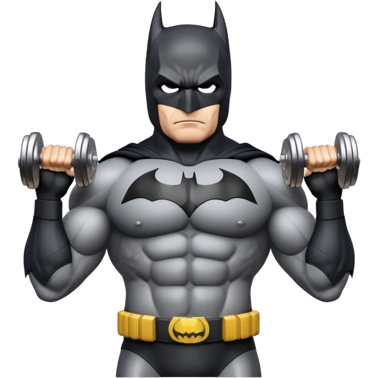 Batman with dumbell emoji