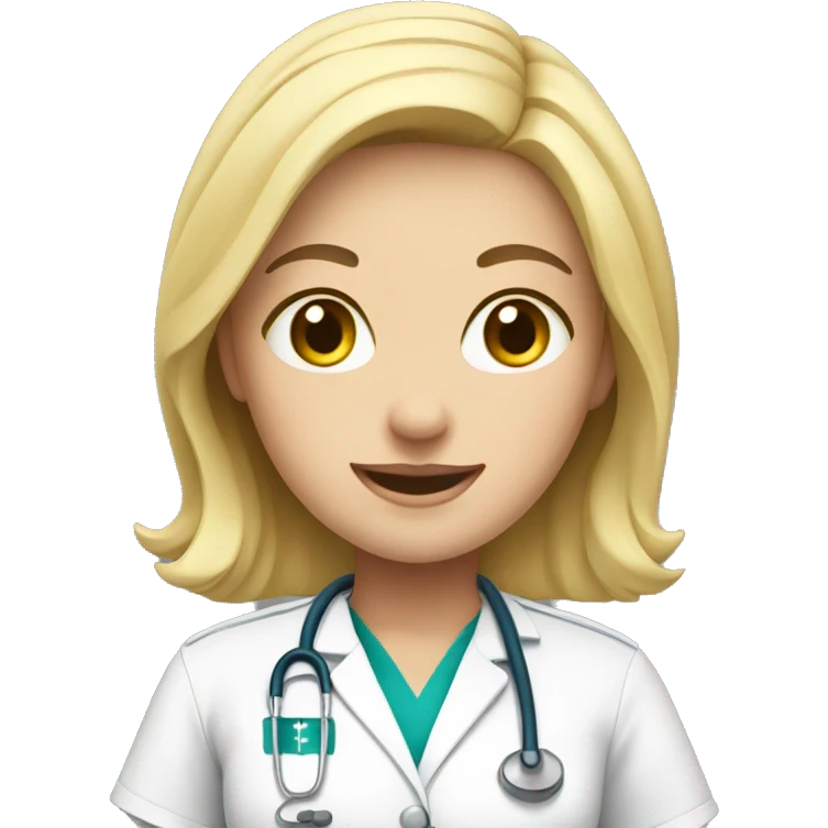 blonde girl nurse emoji