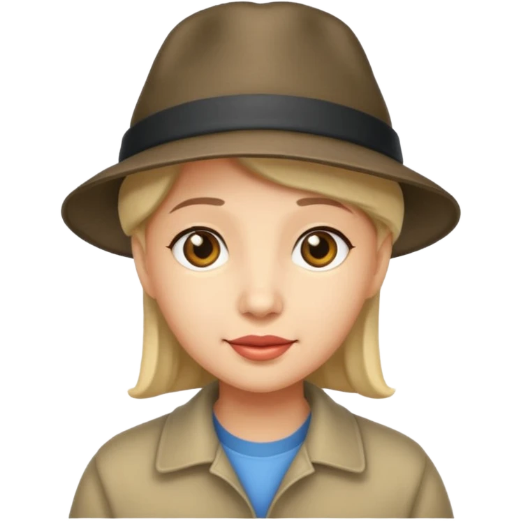 old Elly in Up wear hat emoji