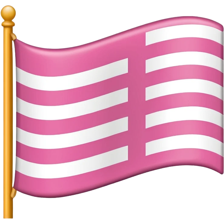 pink and white and pink flag emoji